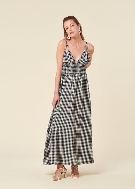 Kleid ada Leinen Vichy-Karo, Bonjour Demain, Foto 3