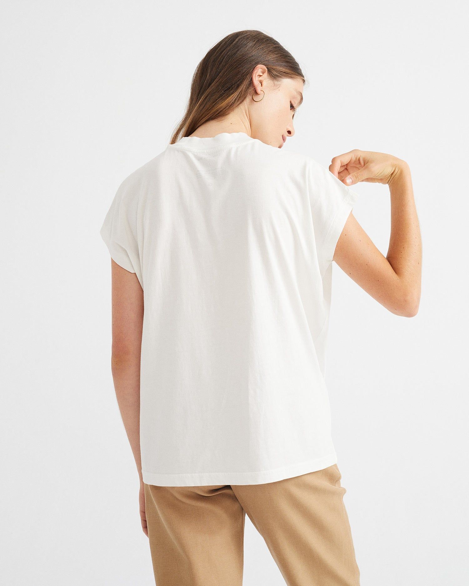 T-shirt blanc avec imprimé en coton bio - animals, Thinking Mu, photo 4