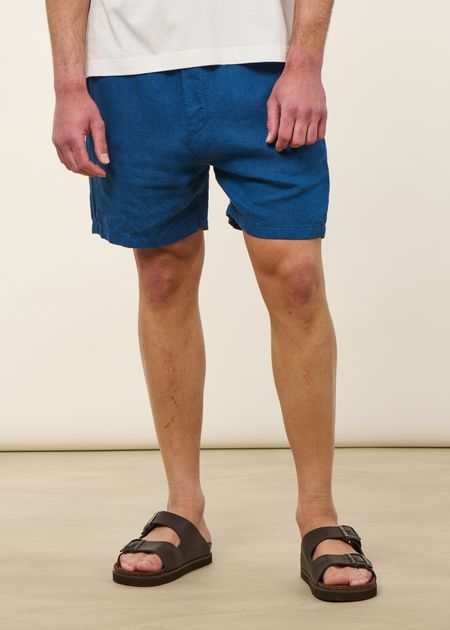Short en coton bio | bleu "Relaxed shorts organic cotton - ocean blue" - Rotholz