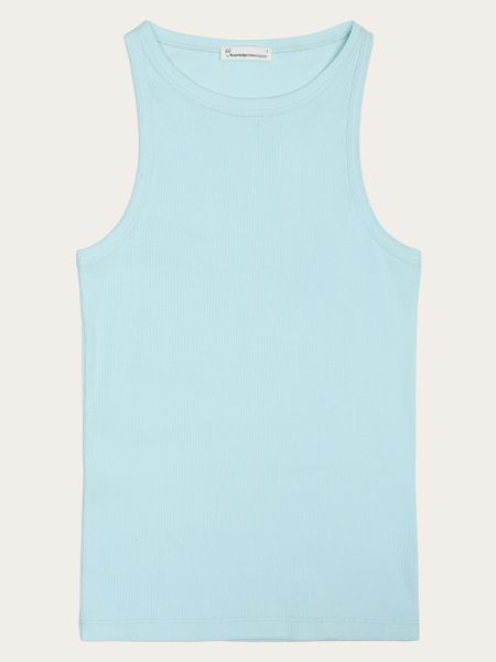 Débardeur en coton biologique | turquoise "racer rib top - 1480 aqua-esque"