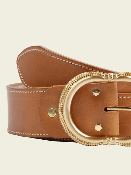Ceinture en cuir certifié à tannage végétal | cuir naturel "honfleur" - Jules & Jenn