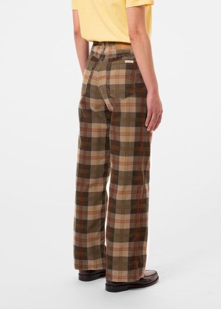 Pantalon ample velours en coton bio | carreaux tartan "clean eileen corduroy", Nudie Jeans, photo 2