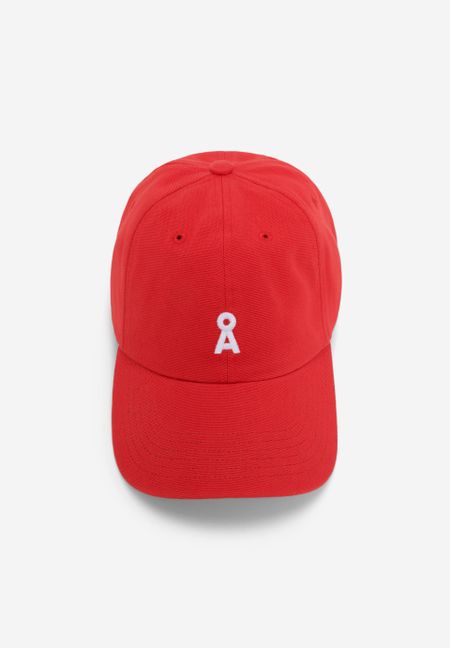 Casquette en coton biologique | rouge "yenaas bold - coral blush"