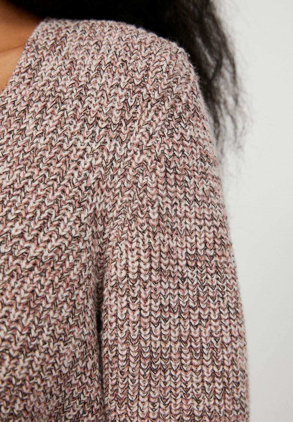 Pull en surpiqué caramel en coton bio et laine - josaa mouline, Armedangels, photo 4