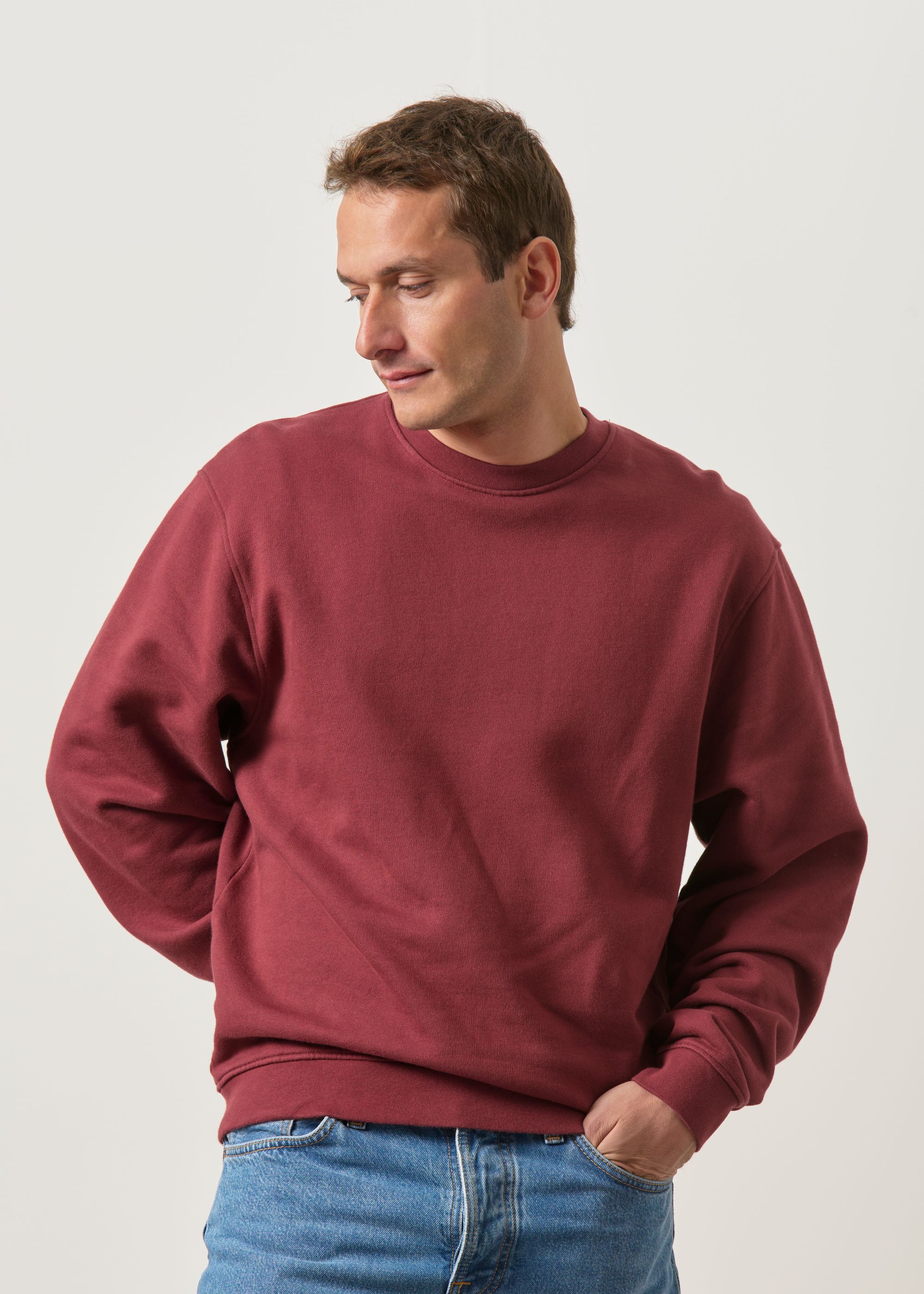 Oversize-Sweatshirt aus Bio-Baumwolle | Bordeaux, WeDressFair, Foto 1
