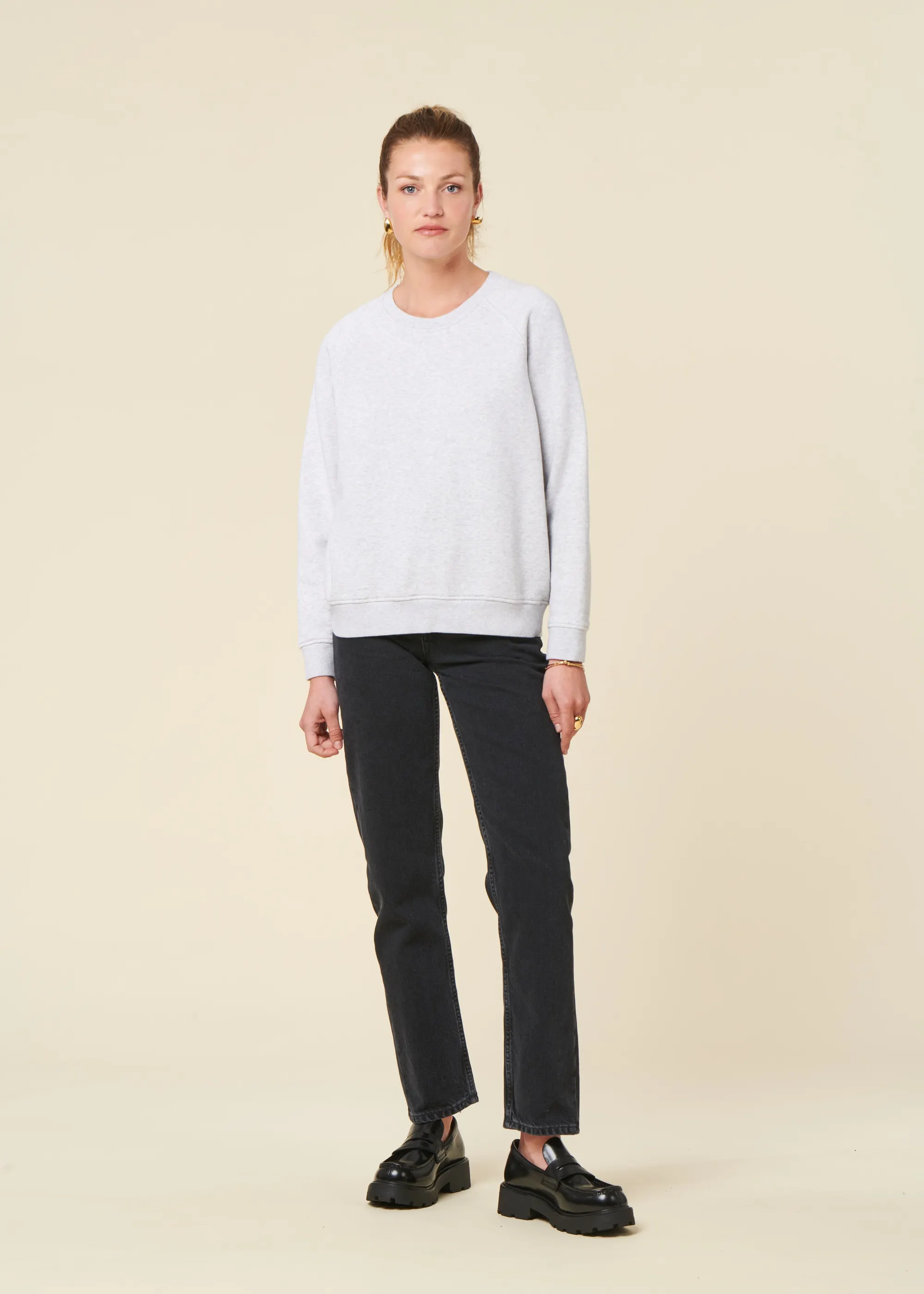 Sweat en coton bio | gris chiné, WeDressFair, photo 6