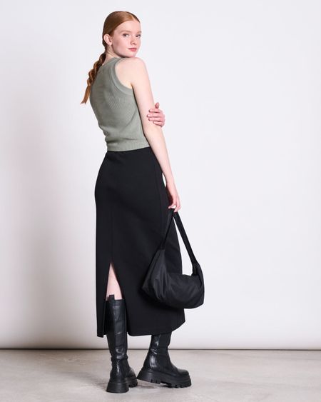 Pull sans manches en maille de coton bio | vert "garda muted sea spray", Jan'n June, photo 4