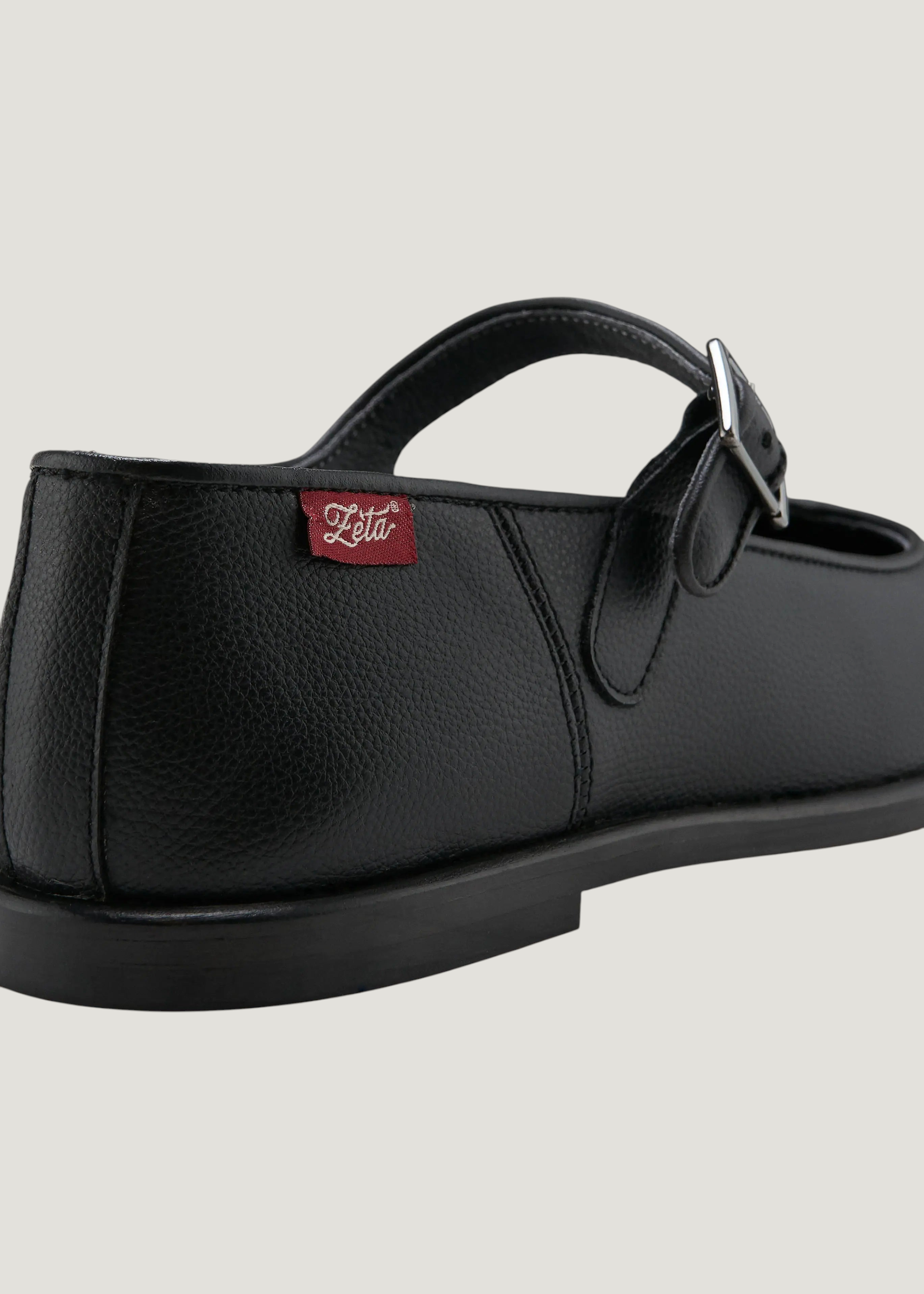 Riemchenballerina | Schwarz "Gaia noir", Zèta Shoes, Foto 4