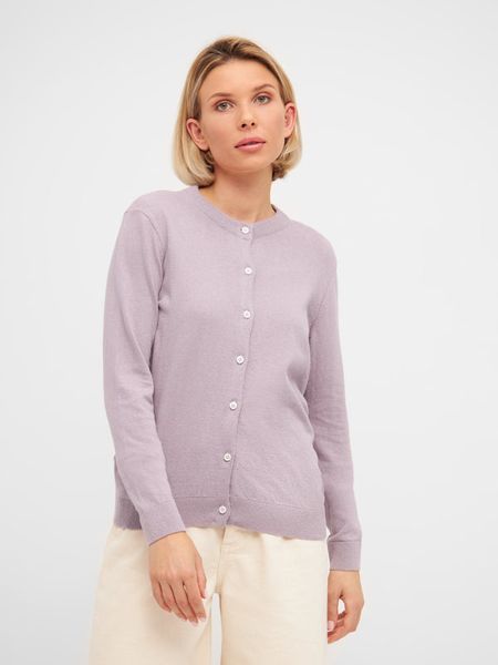 Cardigan en coton bio et chanvre | violet "cotton hemp mix knit cardigan", Knowledge Cotton Apparel, photo 2