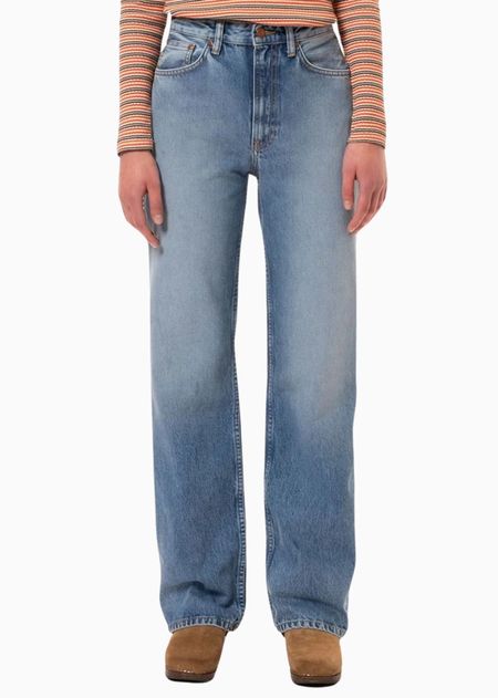 Jean droit large en coton bio | bleu délavé "clean eileen vintage dreams" - Nudie Jeans