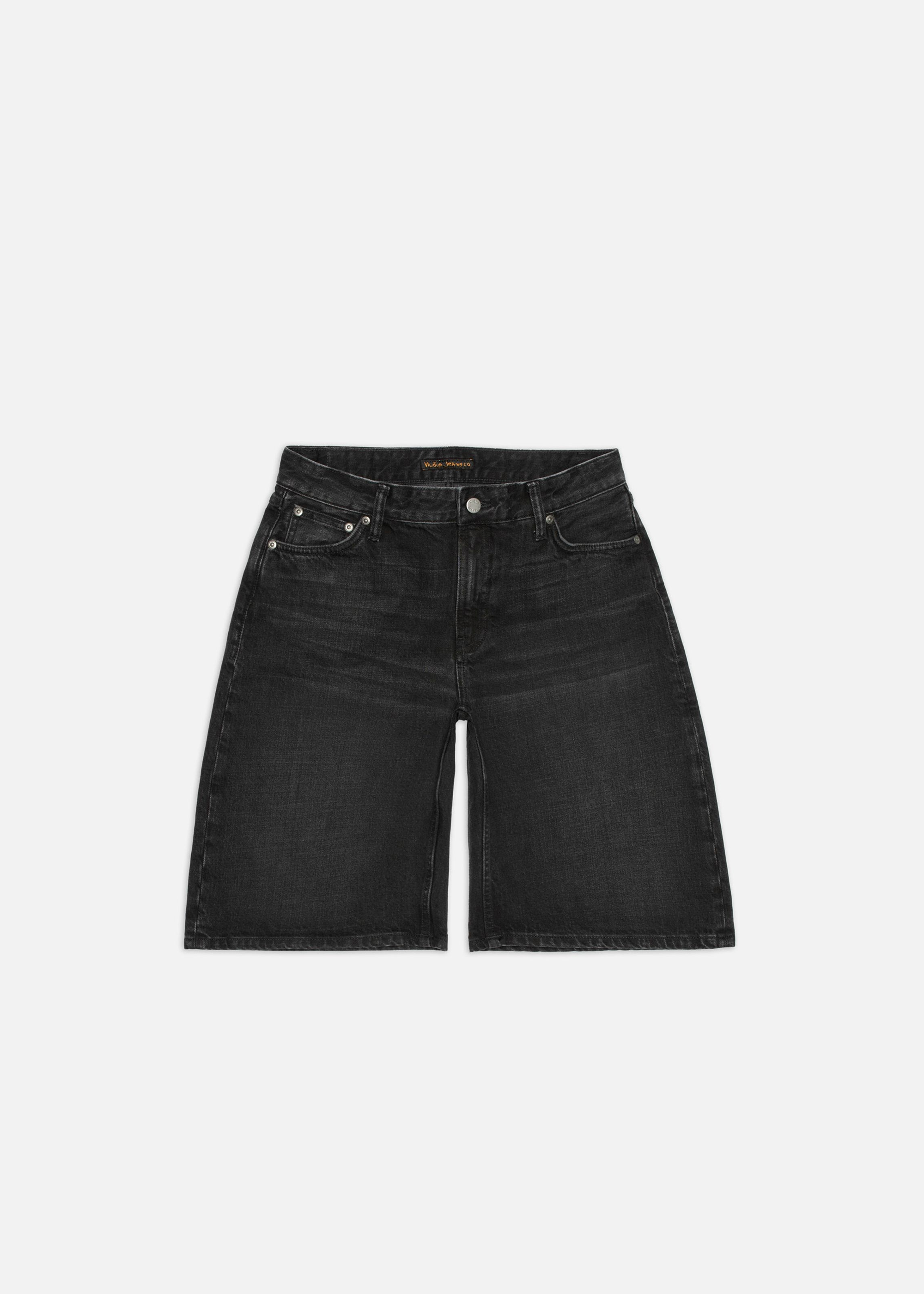 Denim-Bermudashorts aus Bio-Baumwolle | Schwarz "meja denim shorts night dune black", Nudie Jeans, Foto 2
