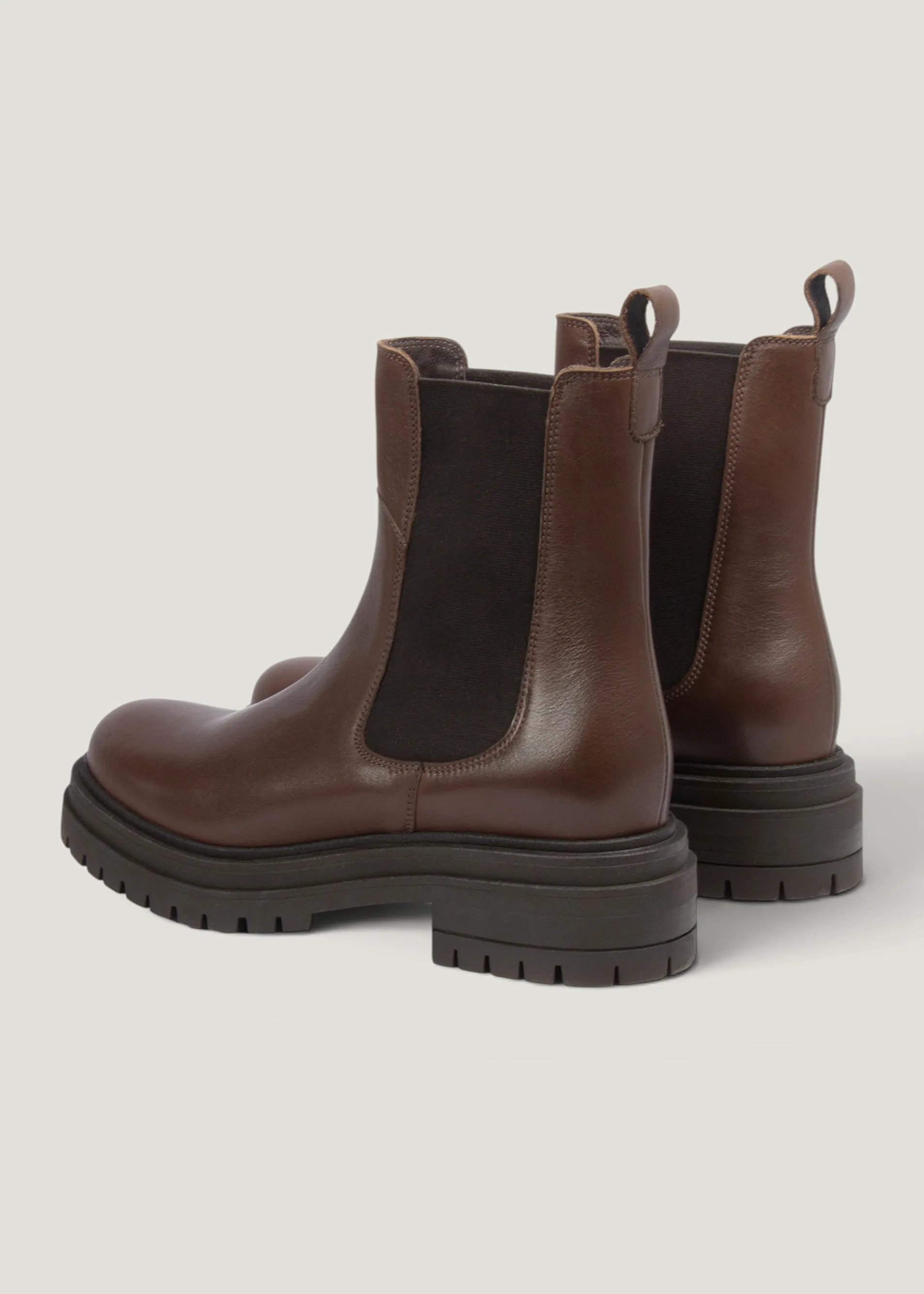 Bottines Chelsea crantées cuir certifié | marron, Jules & Jenn, photo 2
