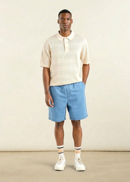 Short denim léger en coton bio | bleu clair "vejle denim light blue" - Dedicated