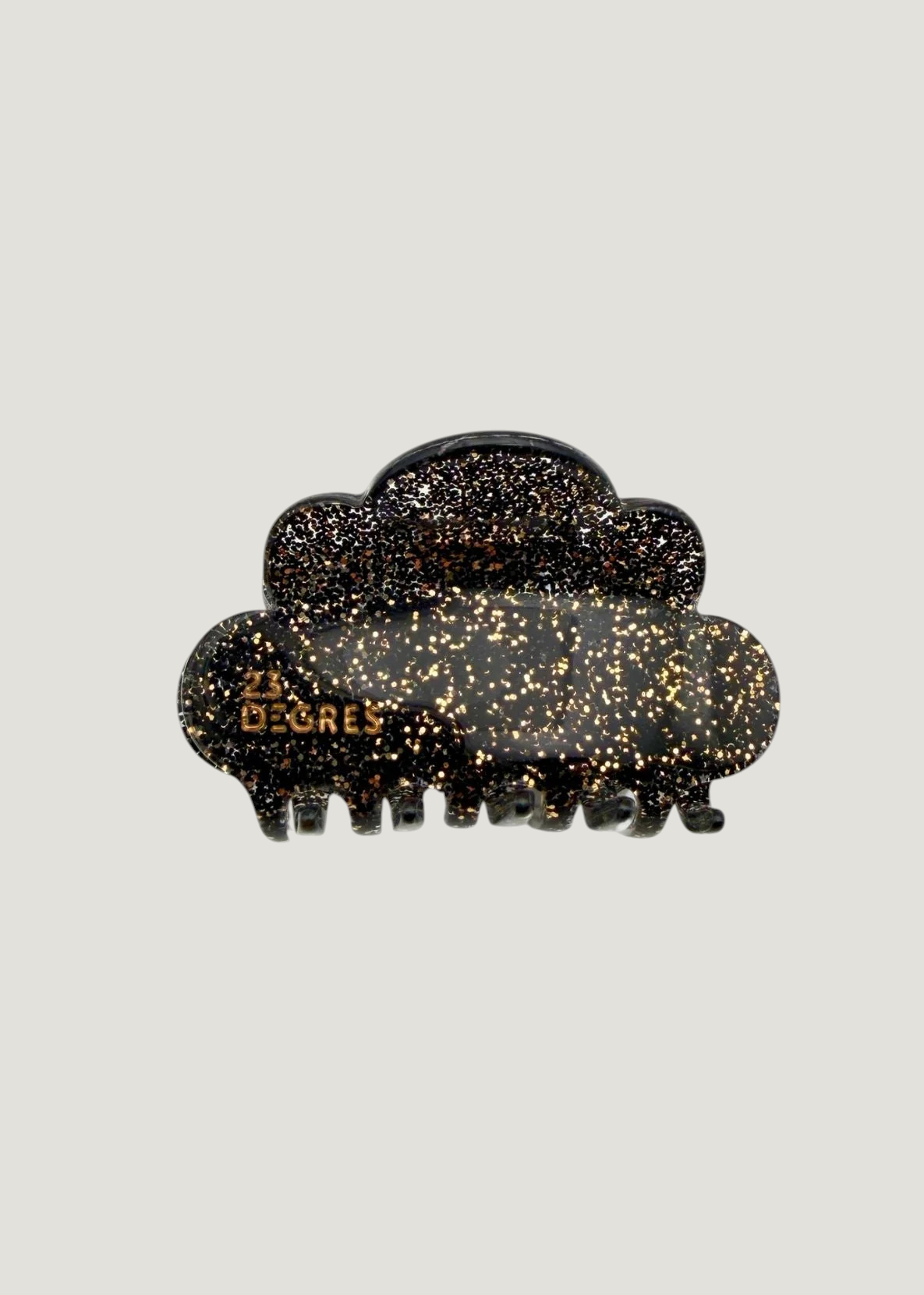 Pince à cheveux en acétate | noir "Pince nuage - paillettes noire ", 23 Degres, photo 1
