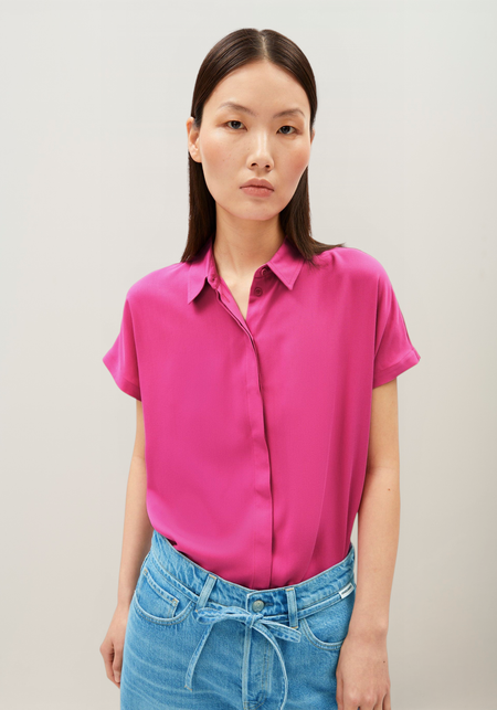 Chemisier en ecovero | rose "Larisaana blouse - very berry" - Armedangels
