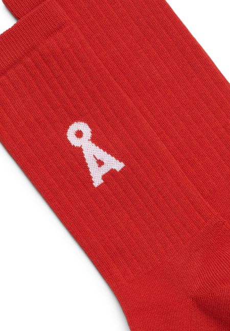 Chaussettes en coton biologique | rouge "saamus bold - coral blush" - Armedangels