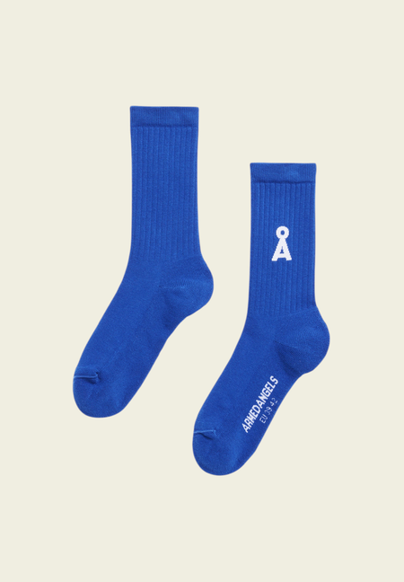 Chaussettes en coton biologique | bleu "saamus bold - dynamo blue"