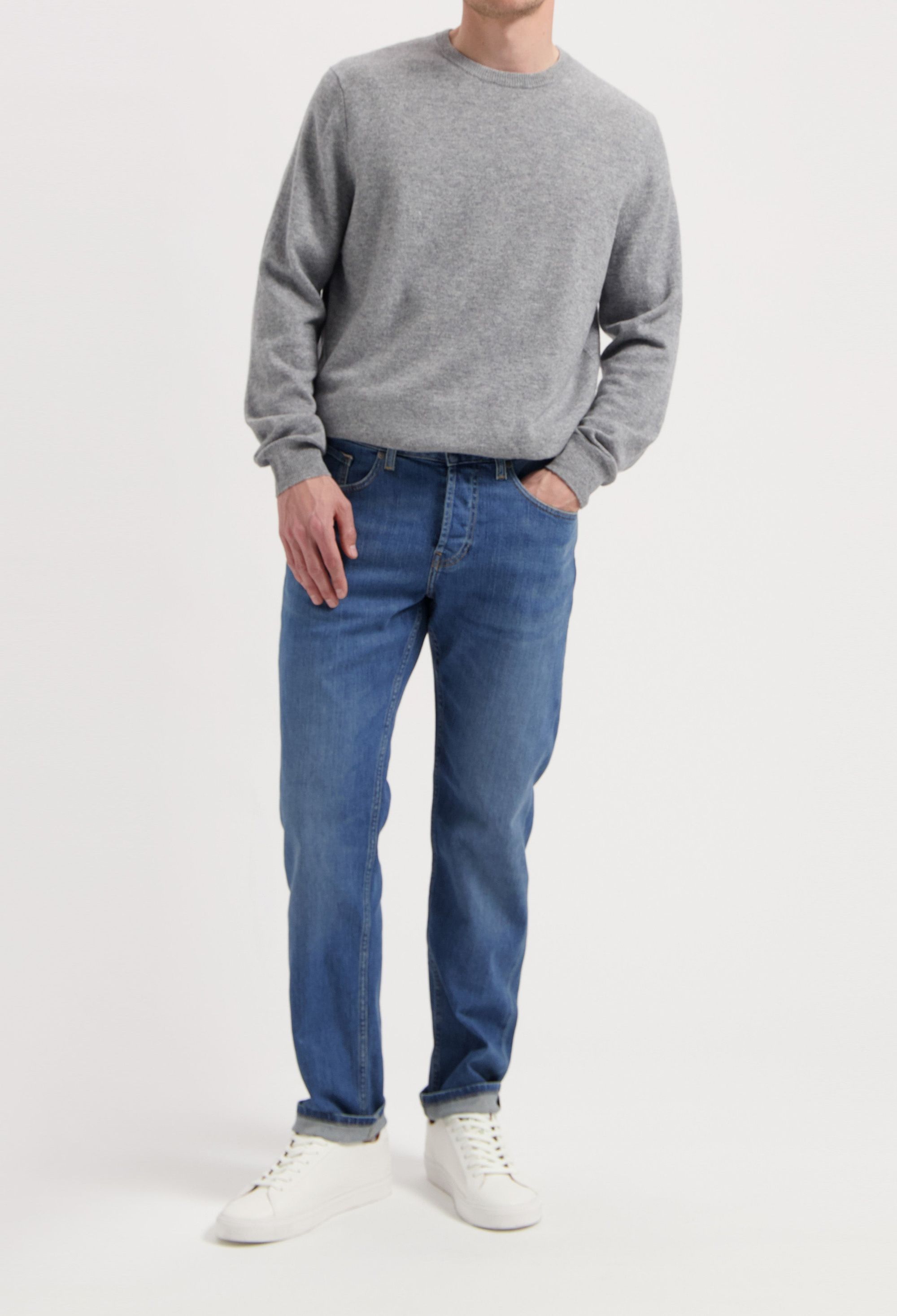 Jean droit en coton bio et coton recyclé - "hank mid tapered - medium heritage", Mud Jeans, photo 1