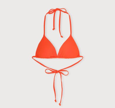 Haut de maillot en matières recyclées | orange "swim triangle bikini top - blood orange", Organic Basics, photo 4