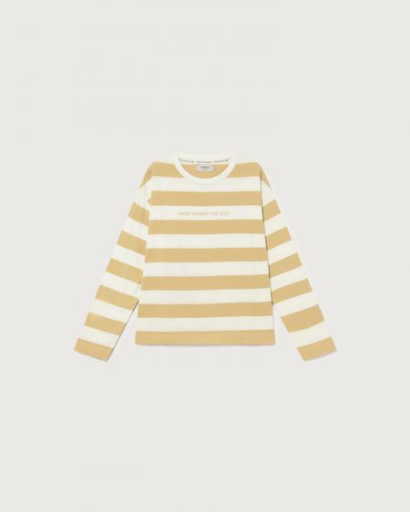 T-shirt ample manches longues rayé en coton bio, Thinking Mu, photo 5