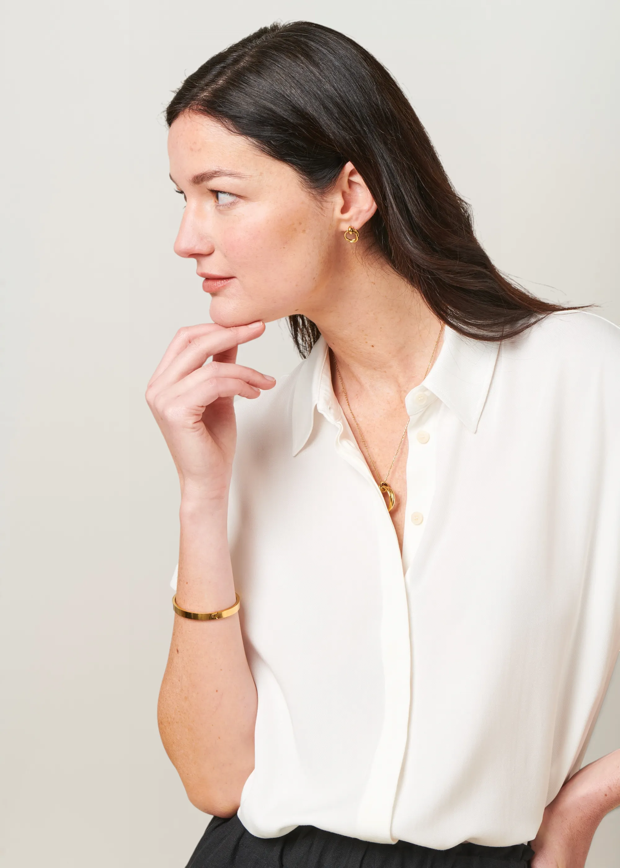 Chemisier en ecovero | blanc "larisaana off white", Armedangels, photo 1