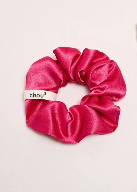 Chouchou en satin upcyclé | framboise - Chou²