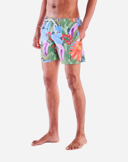 Short de bain en polyester recyclé | multicolore "swimwear wildflowers motif - pattern"