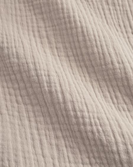 Wickelrock aus Bio-Baumwollgaze | Ecru "wrap skirt - washed sand", Rotholz, Foto 4