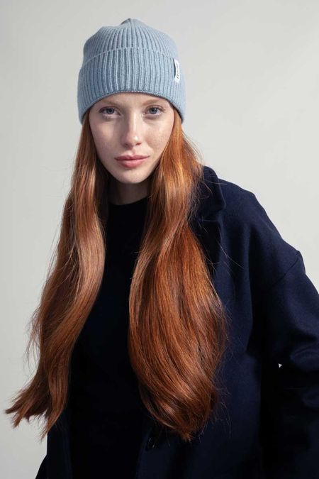 Bonnet en cachemire recyclé | bleu "marcello azzurro polevere", Rifò, photo 3