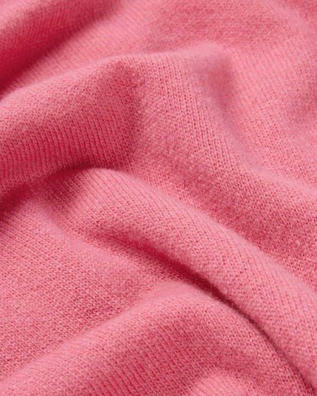 Pull col v en laine recyclée | rose "fuscia trash sheena knitted sweater", Thinking Mu, photo 5