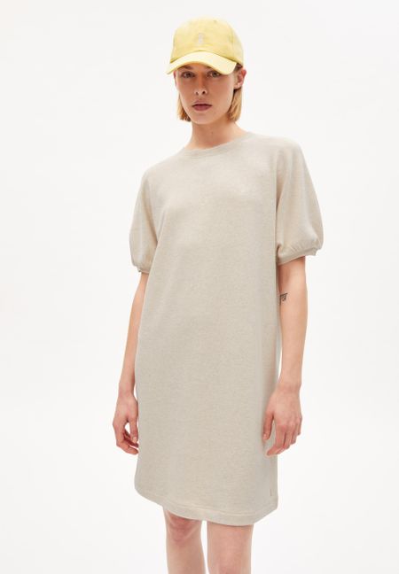 Robe beige en coton bio - faadia light desert melange