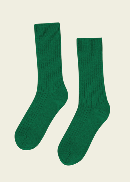 Chaussettes en laine mérinos recyclée | vert "kelly green" - Colorful Standard