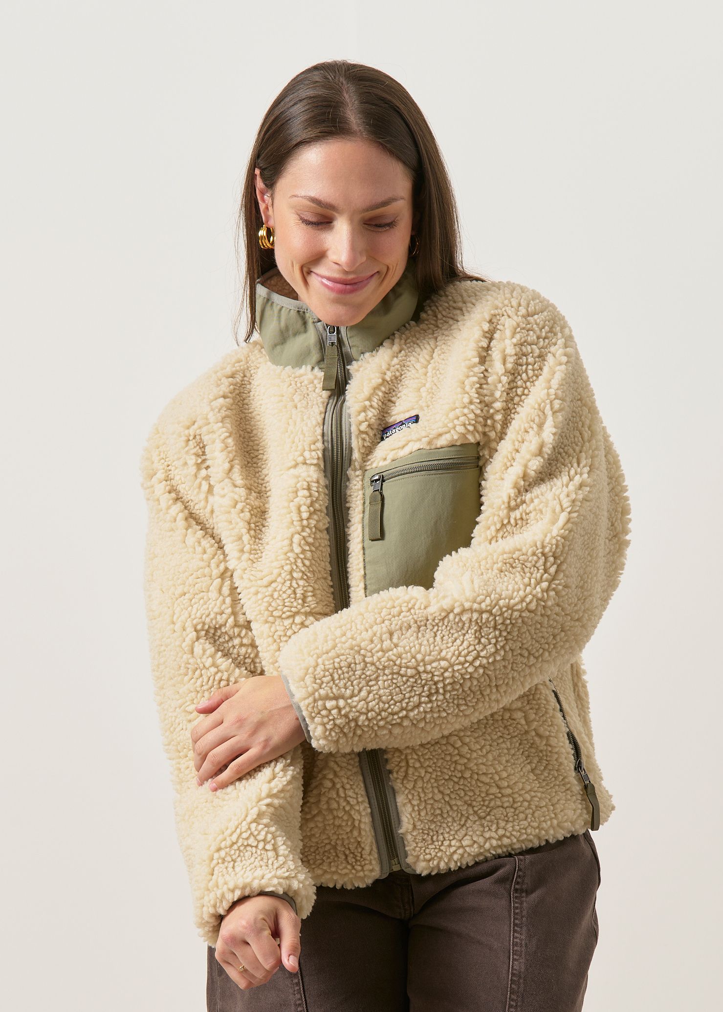 Veste polaire en matières recyclées | beige "classic retro-x jkt - dnri", Patagonia, photo 5