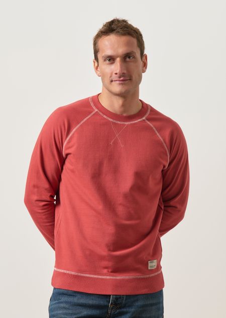 Sweat en coton bio | rouge "Red gorka sweatshirt - red", Thinking Mu