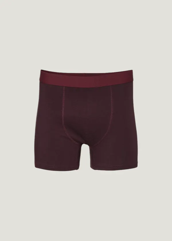 Boxer uni en coton bio | bordeaux "oxblood red", Colorful Standard