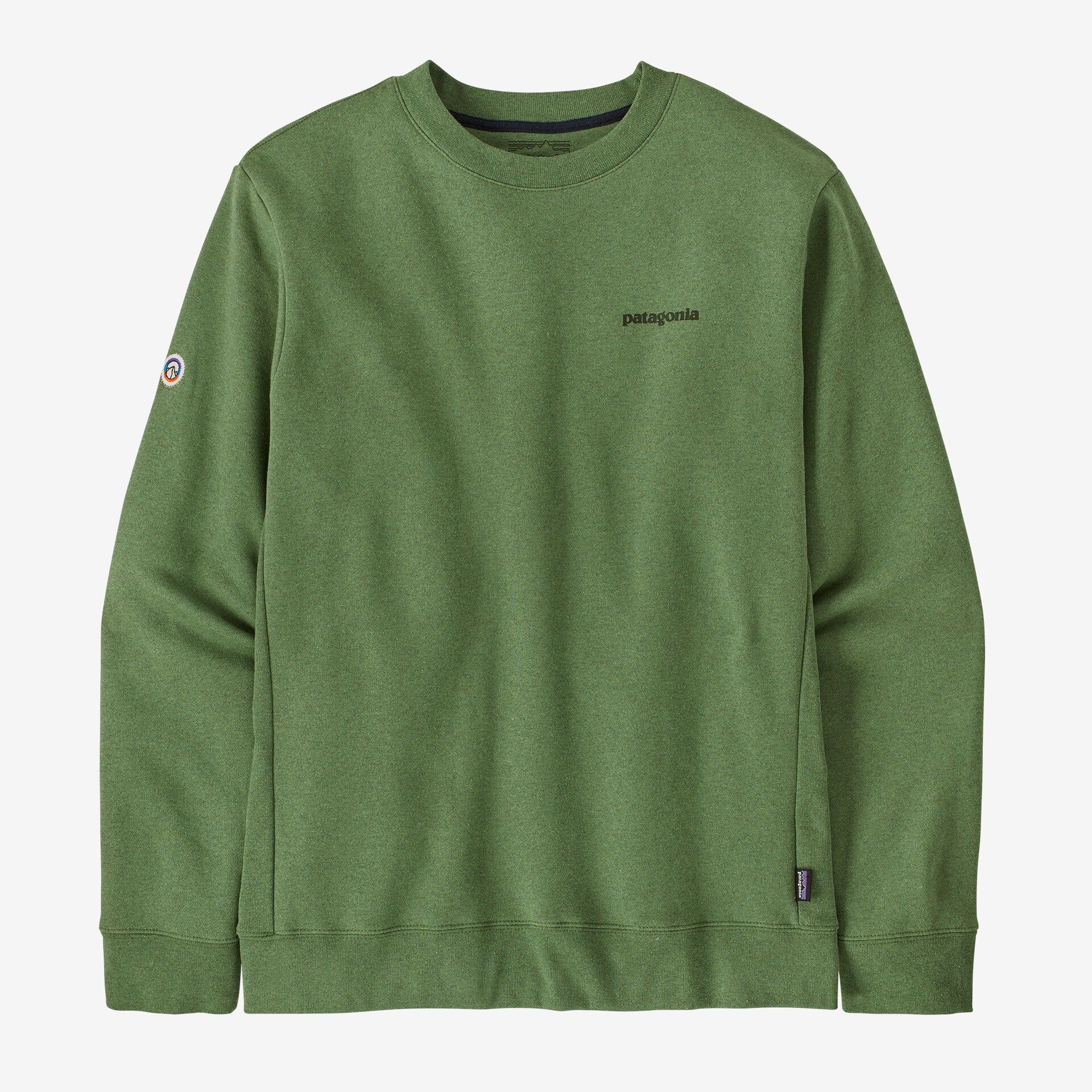 Sweat en matières recyclées | vert "fitz roy icon uprisal crew terrain green", Patagonia, photo 1