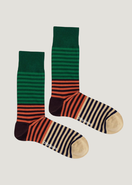 Chaussettes en coton bio | multicolore "groove stripes", Dilly socks