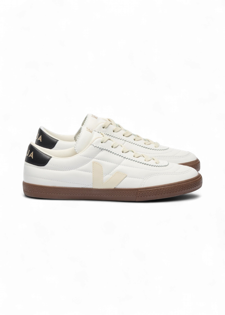 Baskets en cuir | blanc "panenka - white_black_bark" - Veja