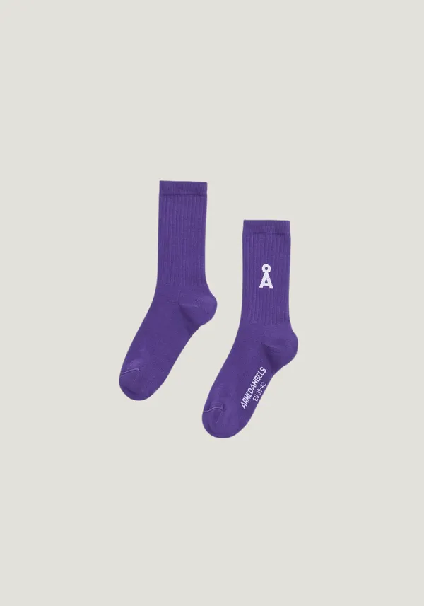 Chaussettes en coton biologique | violet "saamus bold socks w", Armedangels