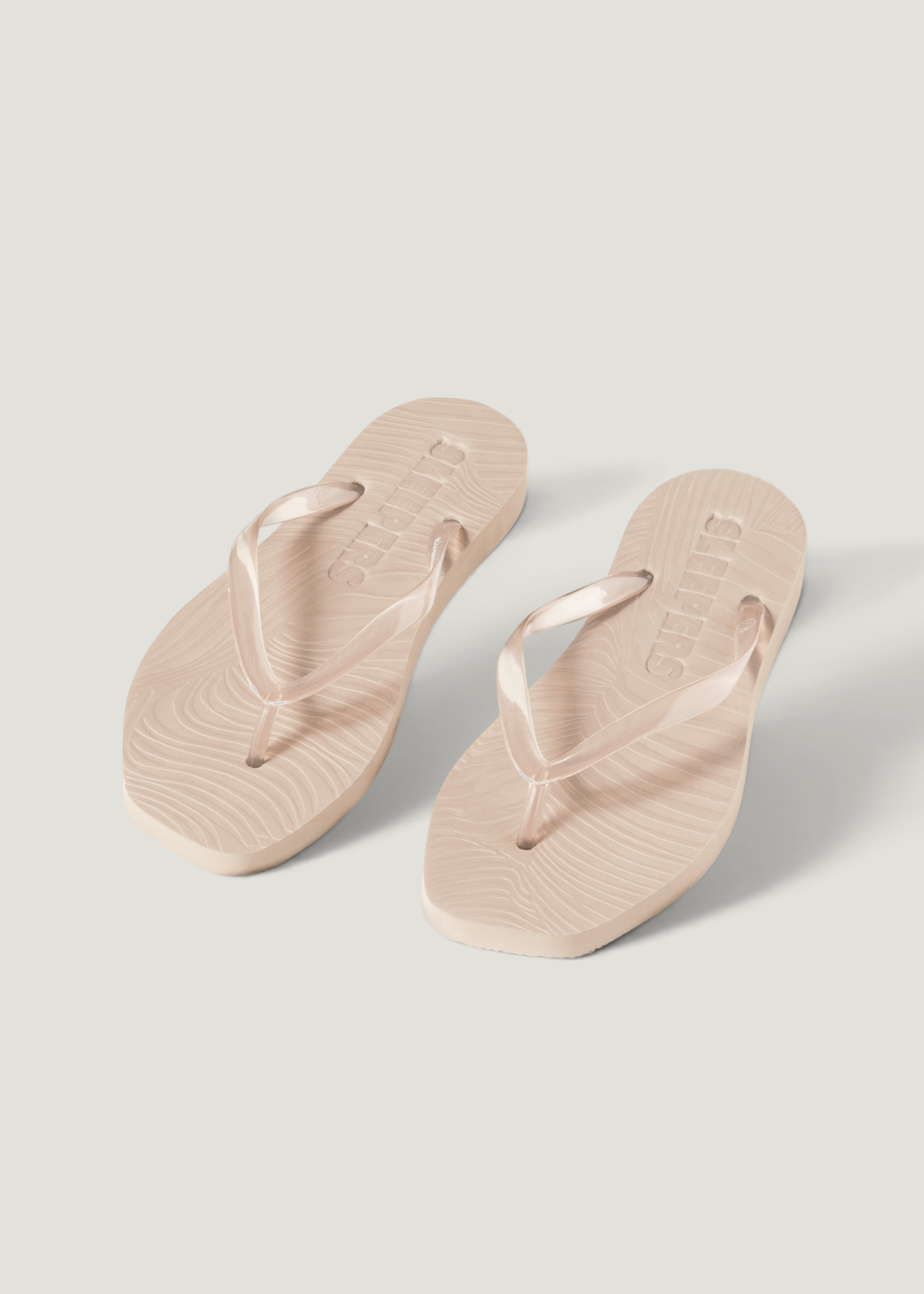 Zehentrenner aus Naturkautschuk | beige "Tapered eggnog clear trans", Sleepers, Foto 1