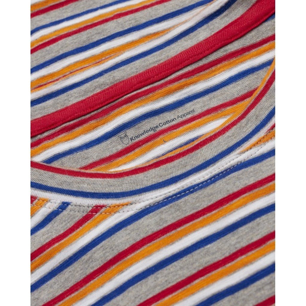 T-shirt rayé multicolore en coton bio - alder, Knowledge Cotton Apparel, photo 3