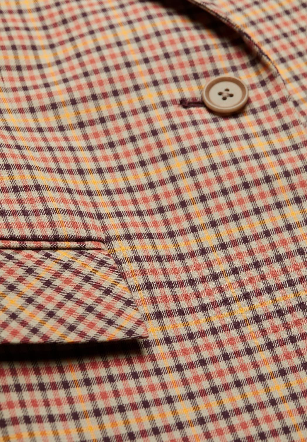 Blazer à carreaux en coton mélangé - andreaa tartan kitt-fudge, Armedangels, photo 2