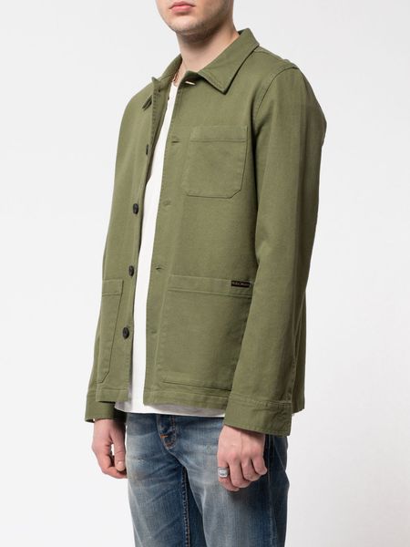 Veste de travail verte en coton bio - barney worker, Nudie Jeans, photo 2