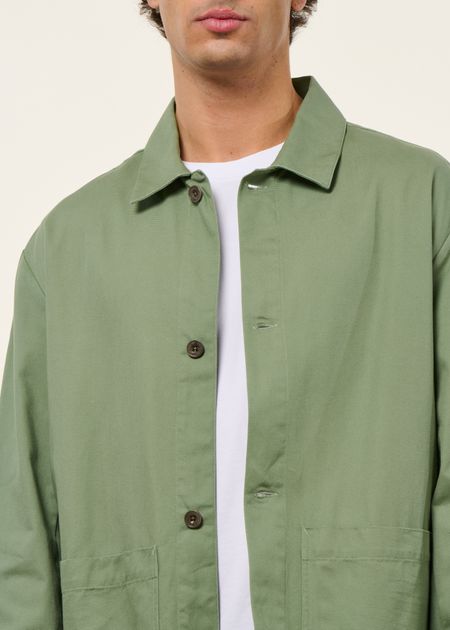 Veste légère en coton bio | vert "light overjacket organic cotton - leaf green" - Rotholz