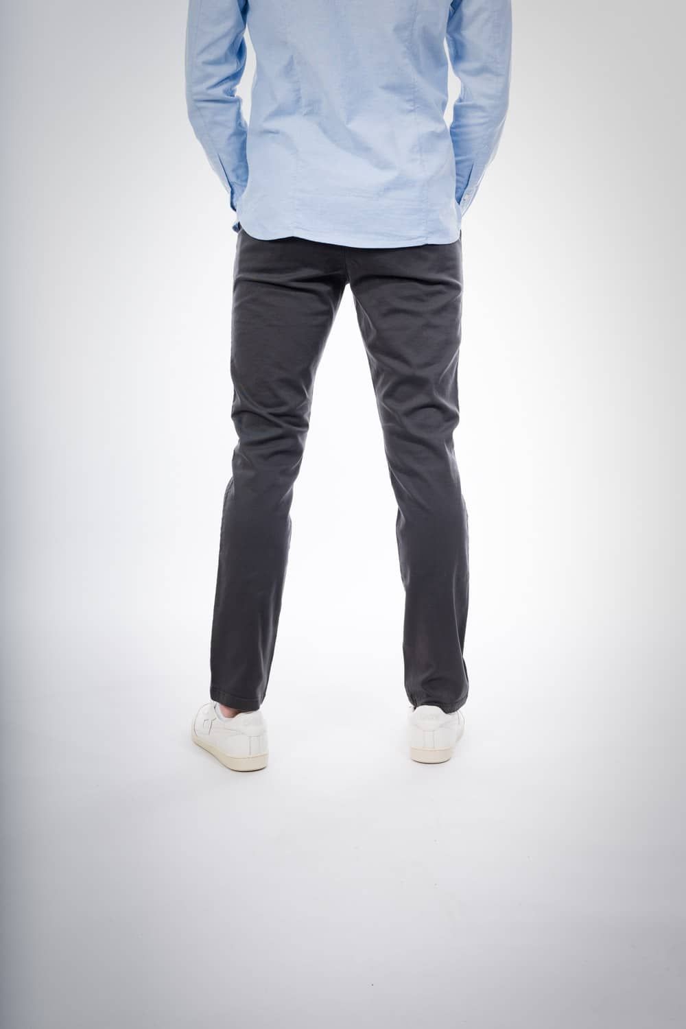 Chino slim gris en coton bio - joe phantom, Knowledge Cotton Apparel, photo 4