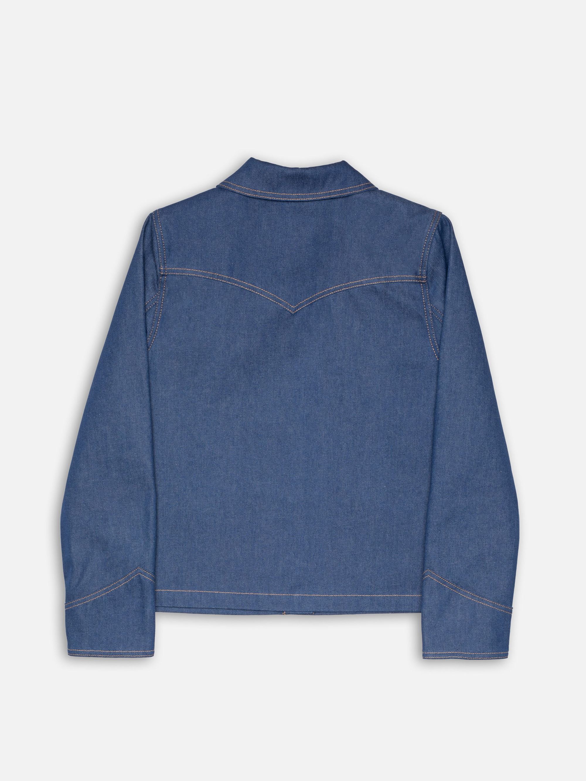 Veste en jean brut en coton bio - kelly western jacket 70's blue denim, Nudie Jeans, photo 5