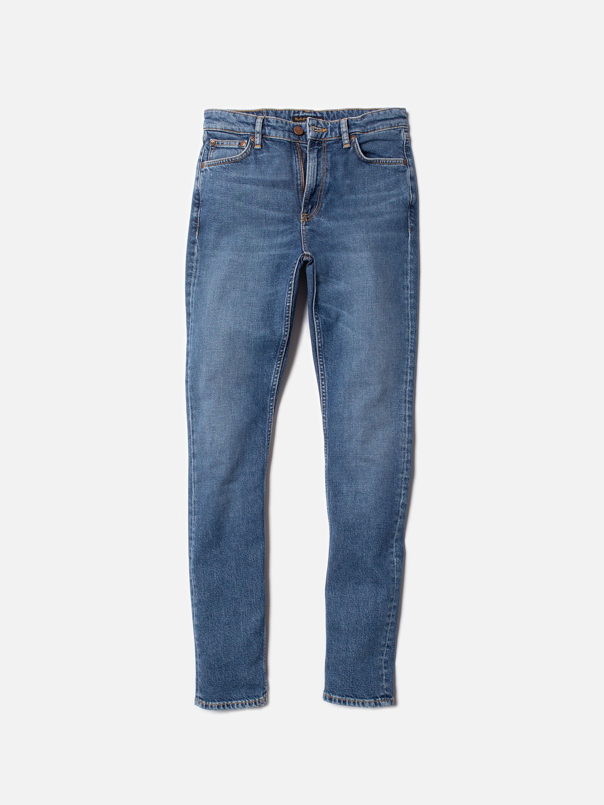 Slim Jeans aus Bio-Baumwolle | Blau "mellow mae blue mud", Nudie Jeans, Foto 9