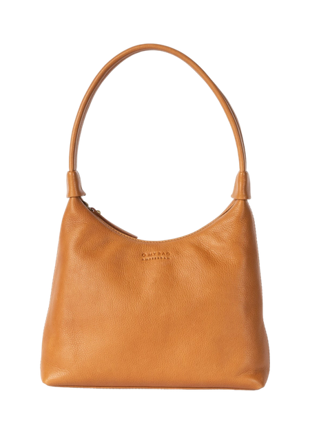 Sac à main en cuir certifié | camel "nora - wild oak soft grain leather"