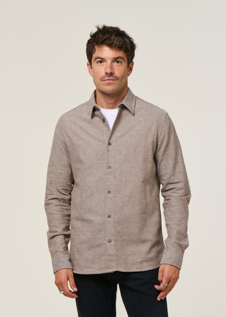 Chemise flannelle en coton bio | marron "flannel shirt - demitasse" - Knowledge Cotton Apparel