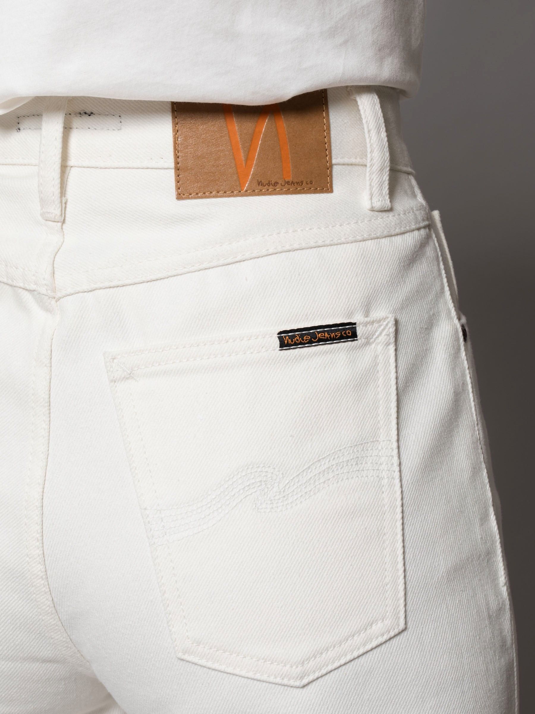 Jean ample blanc en coton recyclé clean eileen recycled white, Nudie Jeans, photo 2
